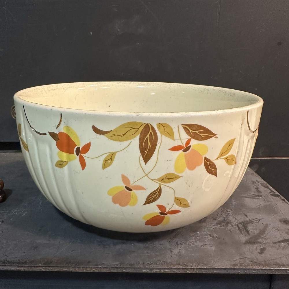 Hall's Superior Jewel Tea Autumn Leaf 9" Mixing Serving Bowl Mary Dunbar Vtg
